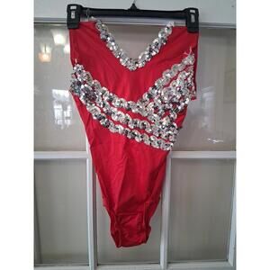 Children's Large Red Dance Costume D1